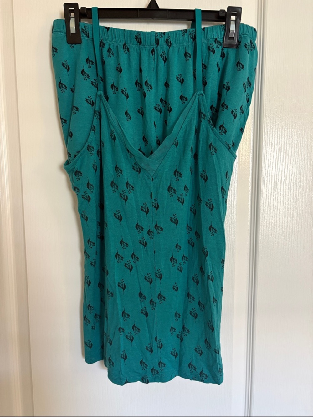 NWT Stars Above Shirt and Short Pajama Set Teal Floral Print